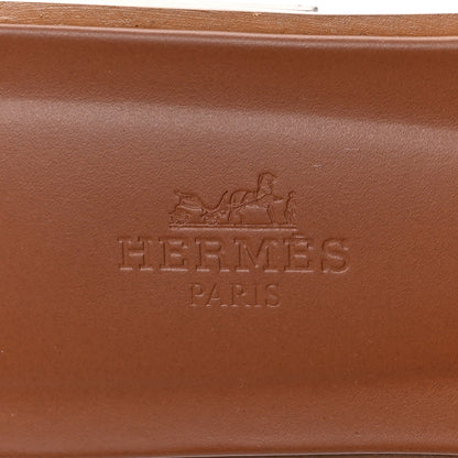 Hermes Box Calfskin Oran Sandals 39 Gold 7 of 8