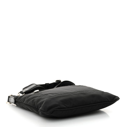Prada Tessuto Nylon Saffiano Flat Messenger Bag Black 4 of 10