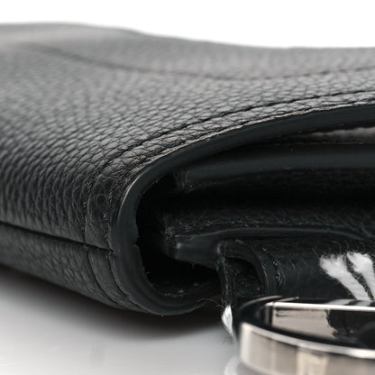Christian Dior Grained Calfskin Saddle Pouch Belt Bag Black 9 of 10