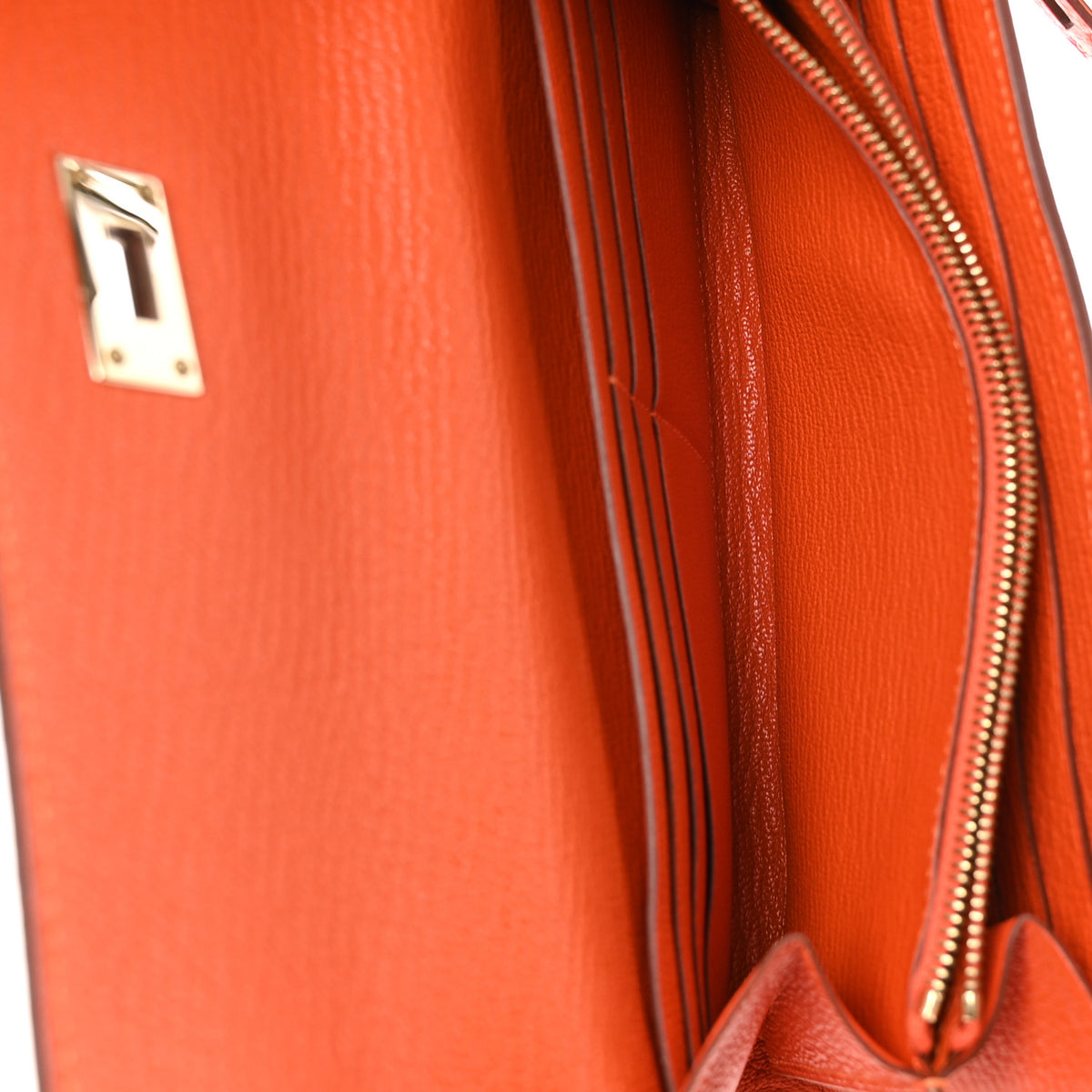 Chevre Mysore Kelly Longue Wallet Feu