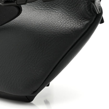 Balenciaga Smooth Calfskin Logo Large Everyday Beltpack Black White 8 of 9