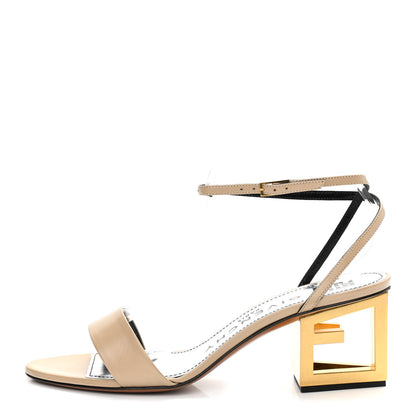 Givenchy Smooth Calfskin Triangle Sandals 40 Beige Camel 1 of 9