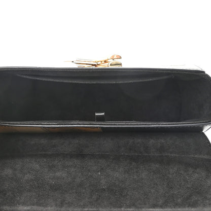 Louis Vuitton Calfskin Reverse Monogram Studded Twist Shoulder Bag MM Black Gold 5 of 9