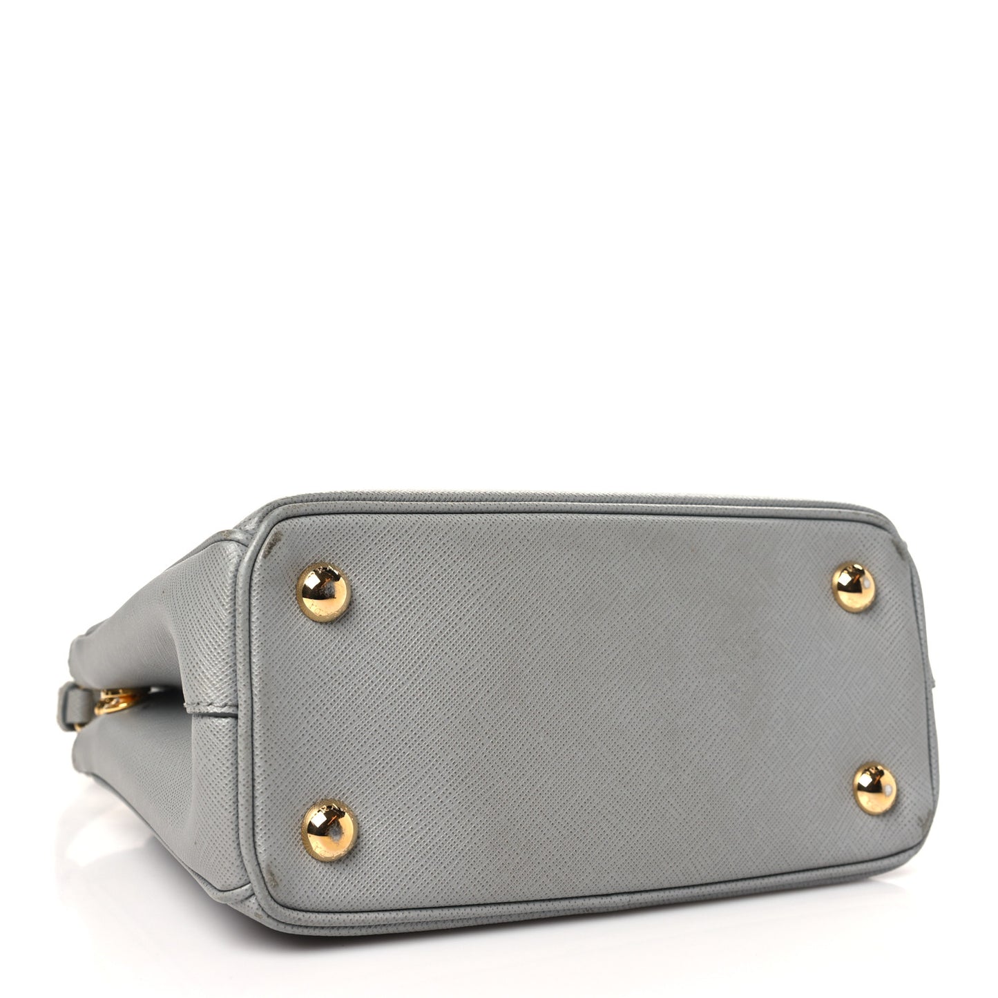 Saffiano Mini Galleria Double Zip Tote Marmo