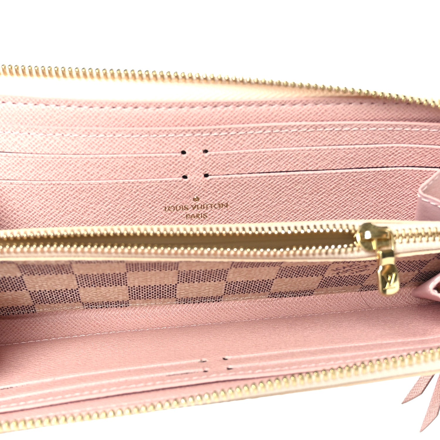 Louis Vuitton Damier Azur Clemence Wallet Rose Ballerine 5 of 6