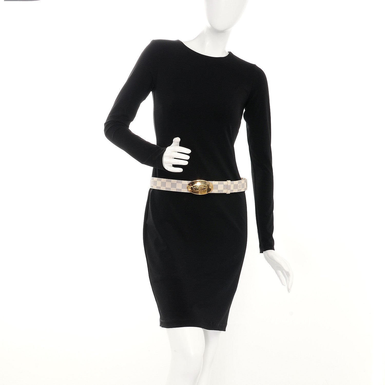 Louis Vuitton Damier Azur Voyage Belt 85 34 2 of 8