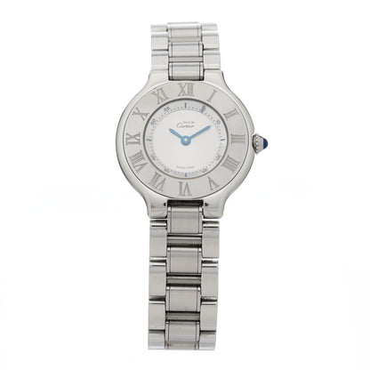 Cartier Stainless Steel 28mm Must De 21 Quartz Watch 1 of 4