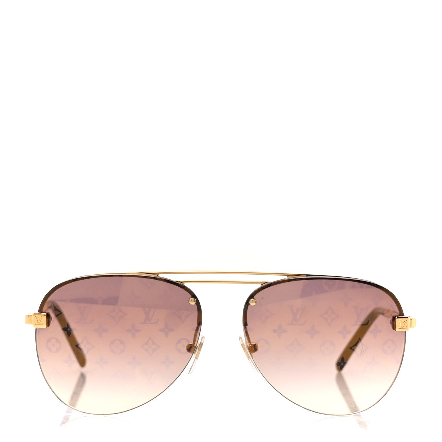 Louis Vuitton Metal Clockwise Sunglasses Z1020W Gold 2 of 9