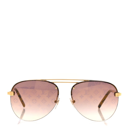 Louis Vuitton Metal Clockwise Sunglasses Z1020W Gold 2 of 9