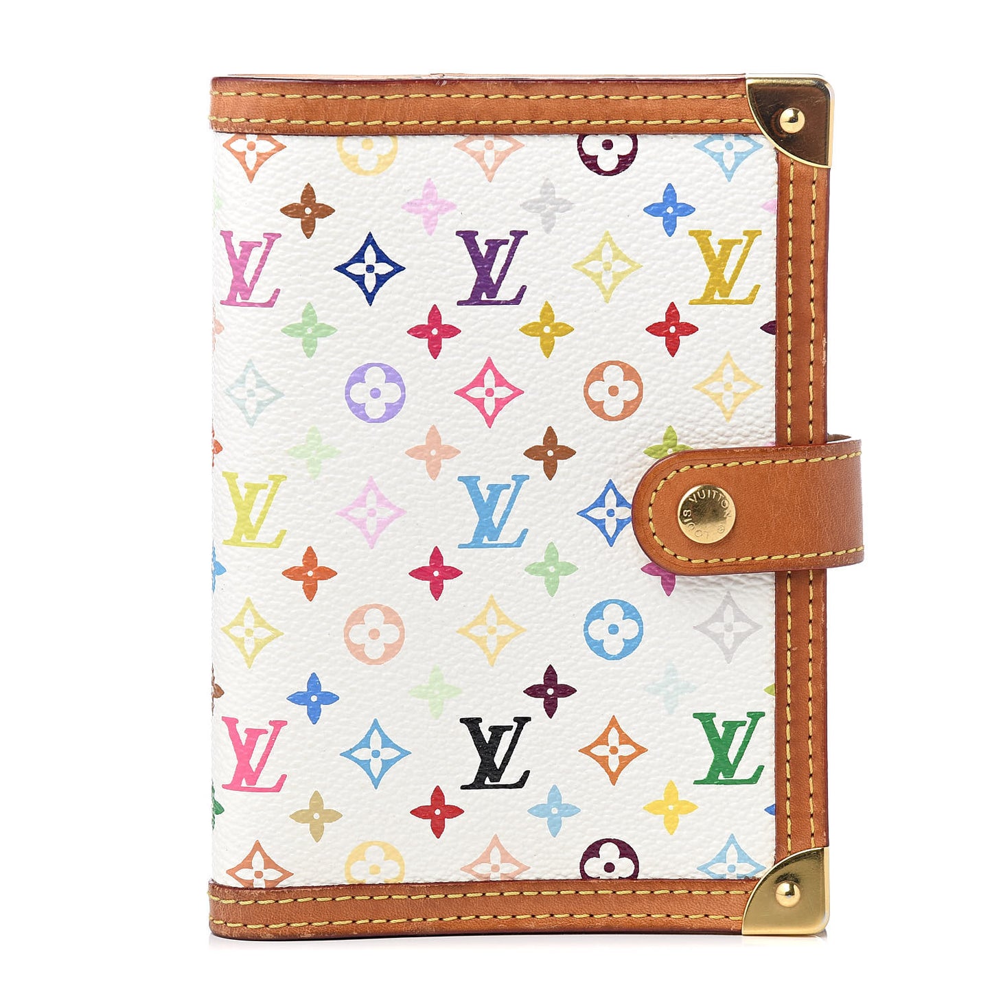 Monogram Multicolor Small Ring Agenda Cover White