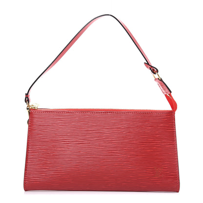 Louis Vuitton Epi Pochette Accessories 24 Castillan Red 1 of 6