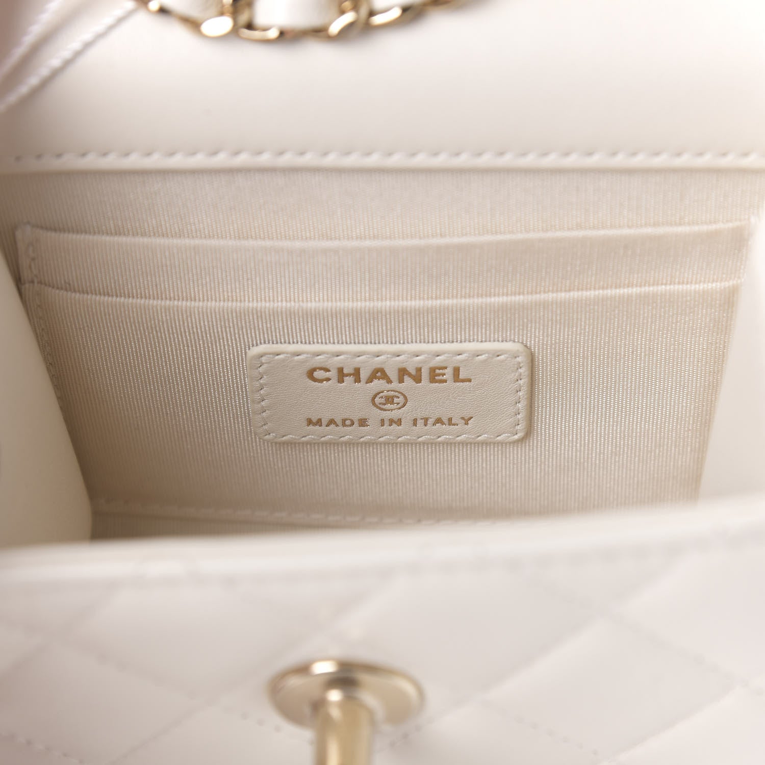 Chanel Lambskin Quilted Mini Trendy CC Chain Wallet White 8 of 11