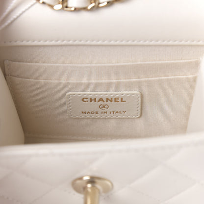 Chanel Lambskin Quilted Mini Trendy CC Chain Wallet White 8 of 11