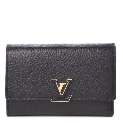 Louis Vuitton Taurillon Capucines Compact Wallet Black 1 of 7