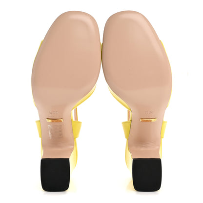 Gucci Malaga Kid Horsebit Lady 75mm Sandals 38.5 Acid Lime 6 of 9