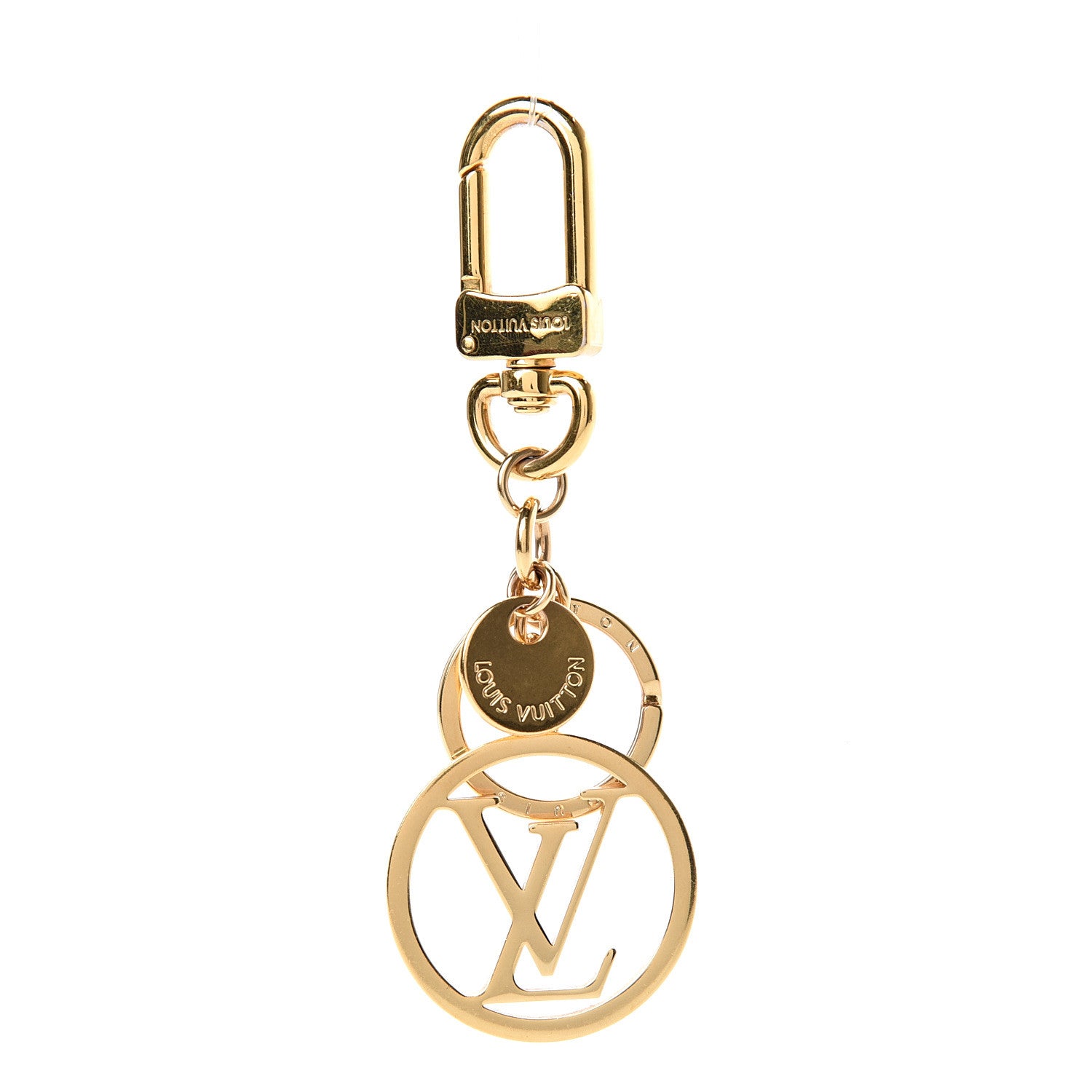Louis Vuitton LV Circle Bag Charm Key Holder Gold 1 of 4