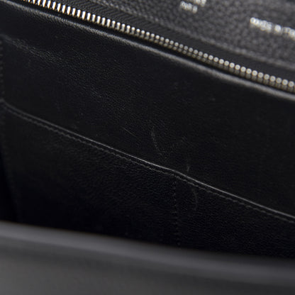 Celine Drummed Calfskin Suede Small Trapeze Black 13 of 13