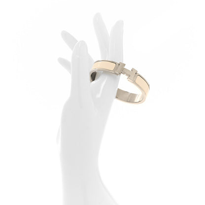 Hermes Enamel Narrow Clic Clac H Bracelet PM Creme 2 of 5