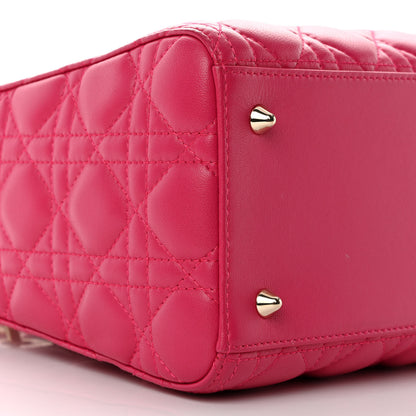 Christian Dior Lambskin Cannage Medium Lady Dior Fuchsia 9 of 10