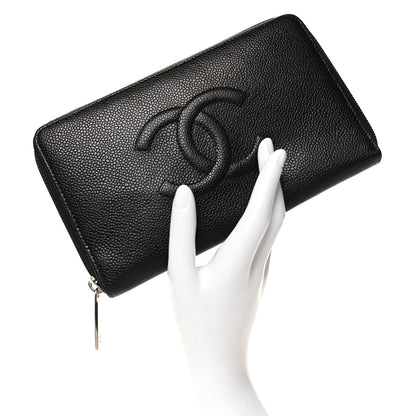 Chanel Caviar Large Timeless CC Zip Around Organizer Wallet Black 2 of 11