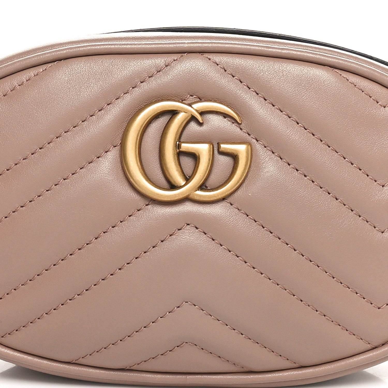 Gucci Calfskin Matelasse GG Marmont Belt Bag 85 34 Porcelain Rose 9 of 11