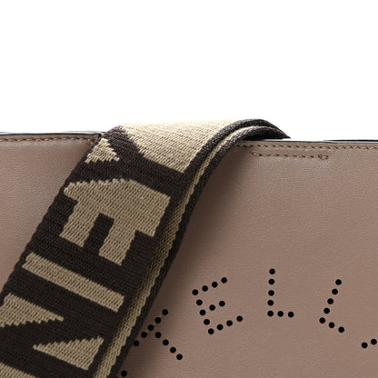 Stella McCartney Eco Alter Nappa Perforated Logo Mini Crossbody Dark Taupe 7 of 9