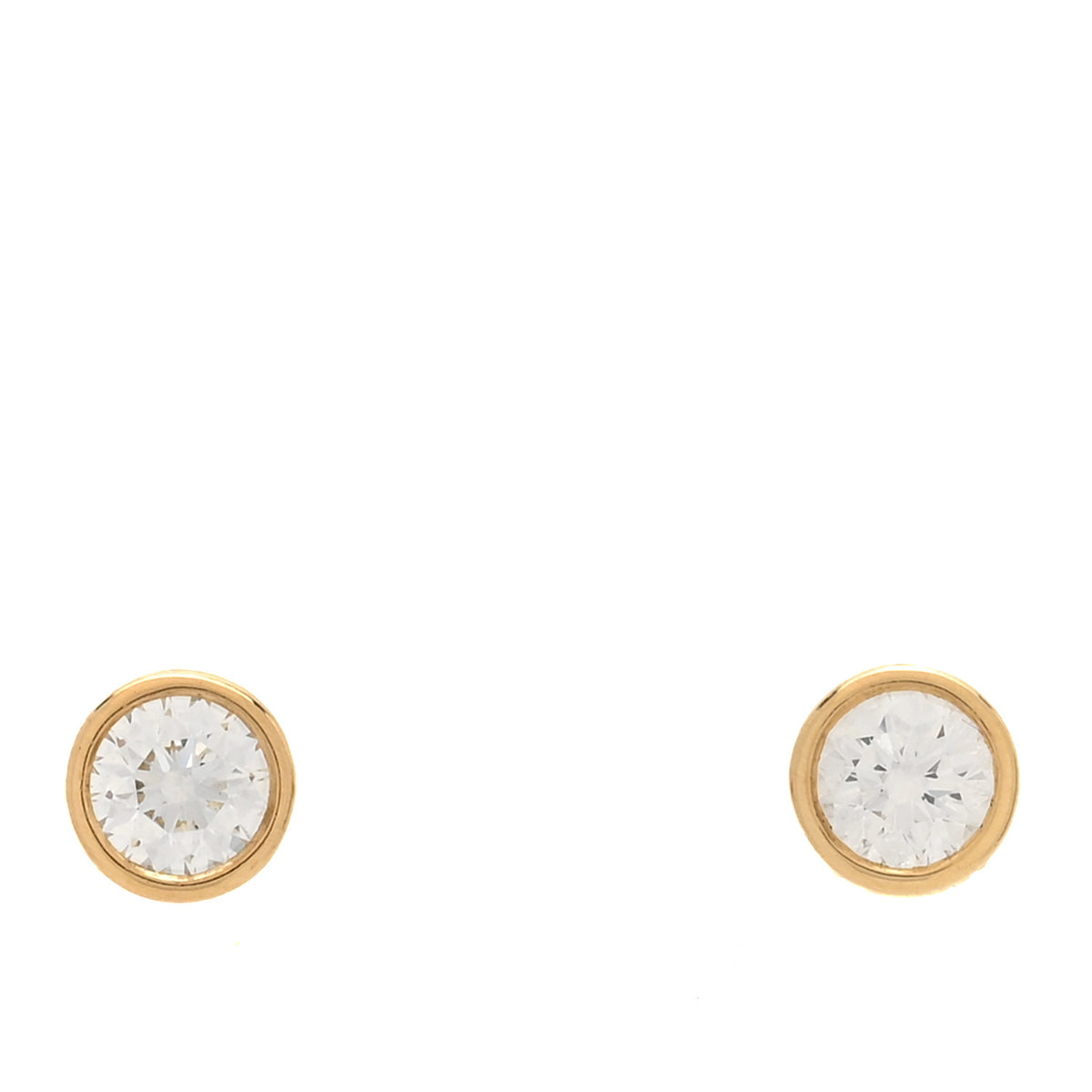 Tiffany 18K Yellow Gold Diamond .74ctw Elsa Peretti Diamonds By The Yard Earrings 1 of 5