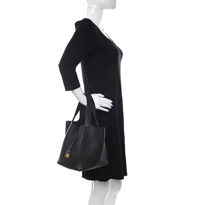 Hermes Taurillon Clemence Picotin Lock 22 MM Black 2 of 14