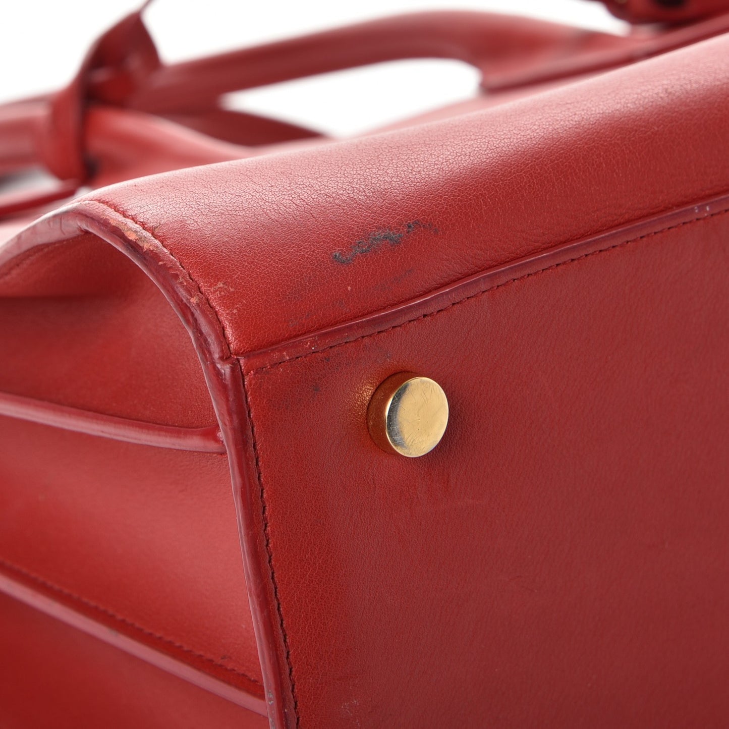 Calfskin Small Sac De Jour Lipstick Red