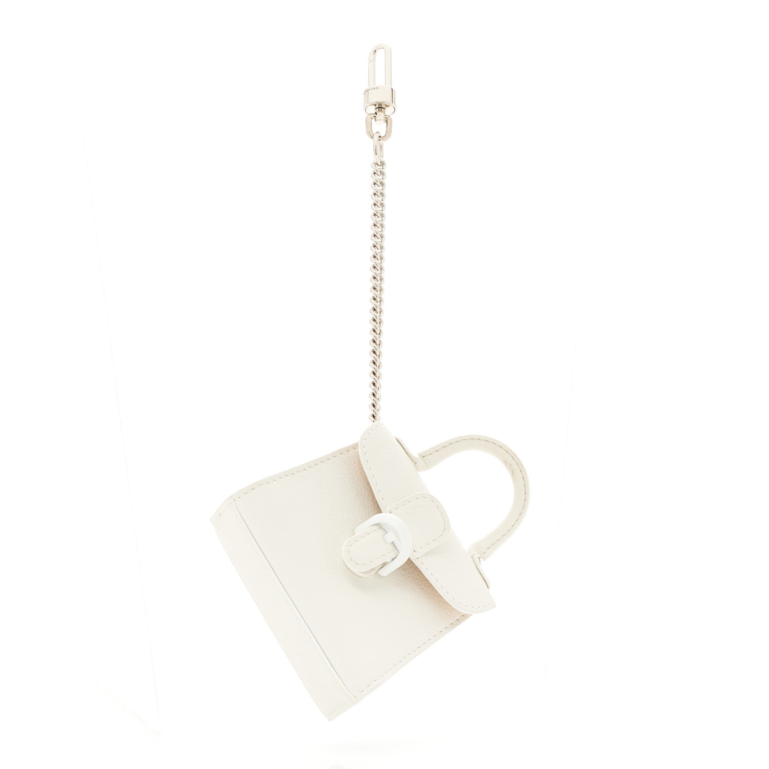 Delvaux Calfskin Mini Brillant Bag Charm So White 1 of 8