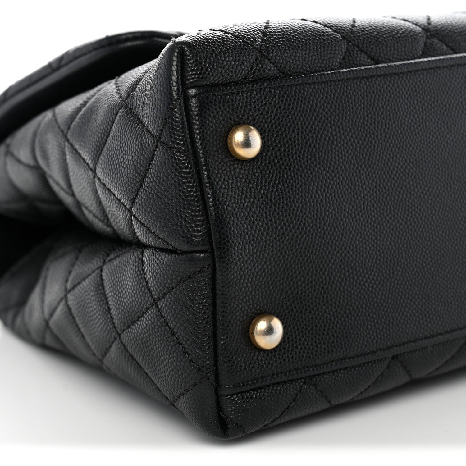 Chanel Caviar Lizard Quilted Small Coco Handle Flap Black 9 of 11