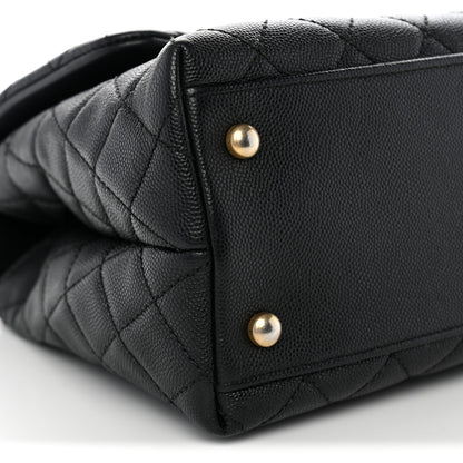Chanel Caviar Lizard Quilted Small Coco Handle Flap Black 9 of 11