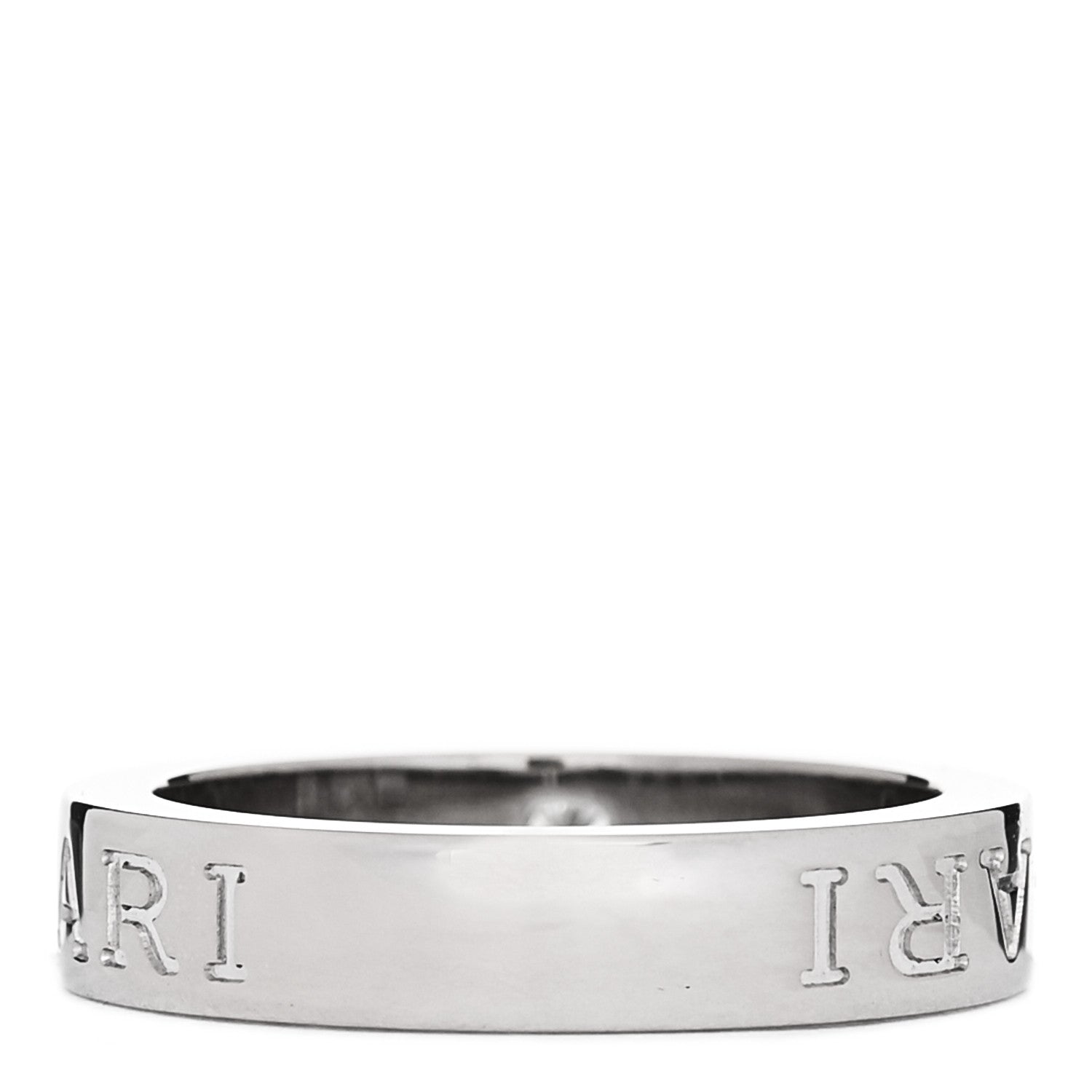 Bulgari 18K White Gold Diamond B.Zero1 Essential Band Ring 50 5.5 3 of 5