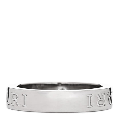 Bulgari 18K White Gold Diamond B.Zero1 Essential Band Ring 50 5.5 3 of 5