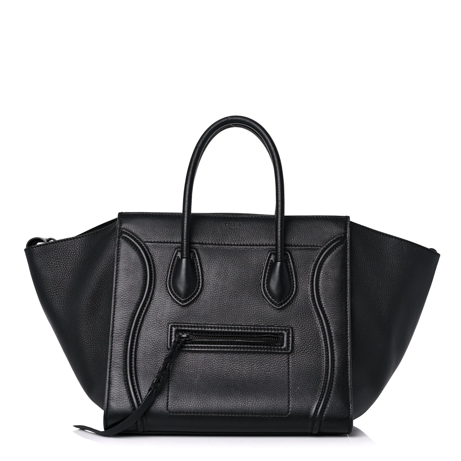 Celine Grained Calfskin Medium Phantom Luggage Black 1 of 16