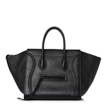 Celine Grained Calfskin Medium Phantom Luggage Black 1 of 16