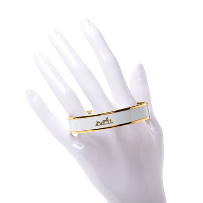 Hermes Enamel Printed Caleche Medium Bracelet 70 White 2 of 5