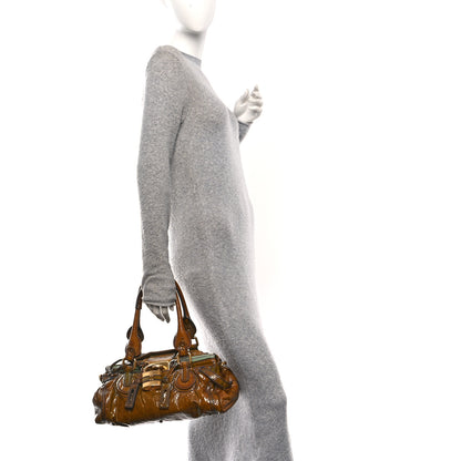Chloe Crinkled Patent Medium Paddington Satchel 2 of 11