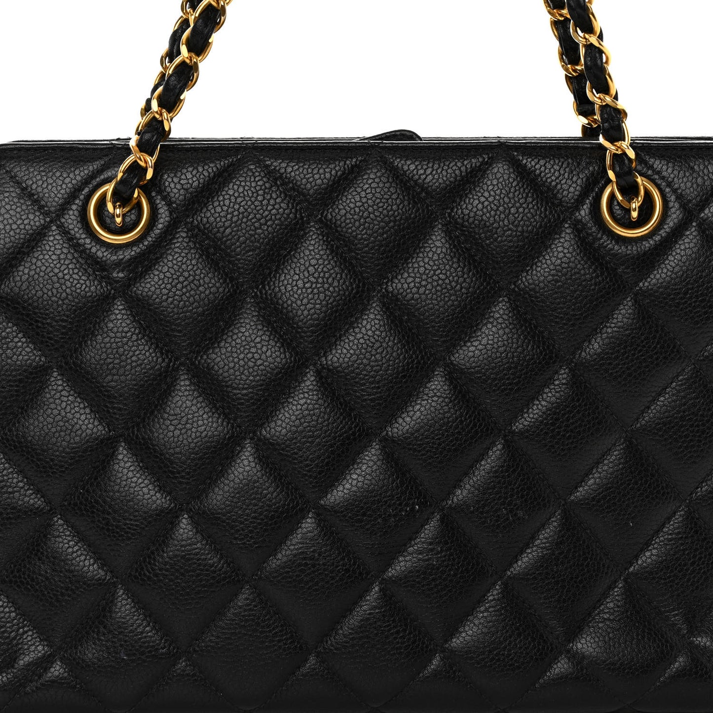 Caviar Quilted Shoulder Bag Black
