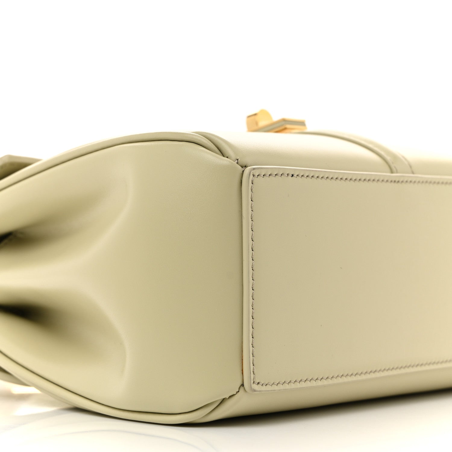 Celine Satinated Calfskin Mini 16 Top Handle Bag Almond Green 10 of 13