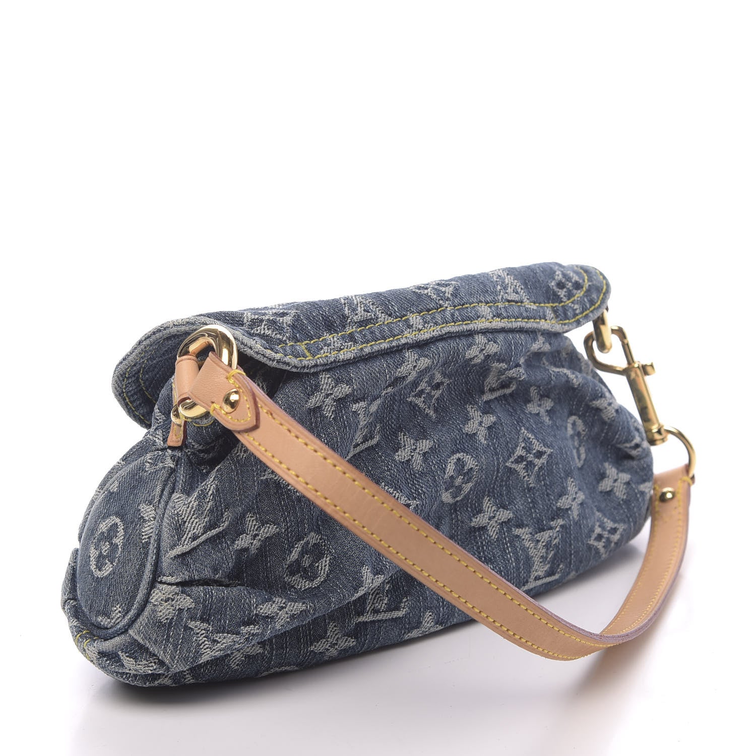Louis Vuitton Monogram Denim Mini Pleaty Blue 3 of 9