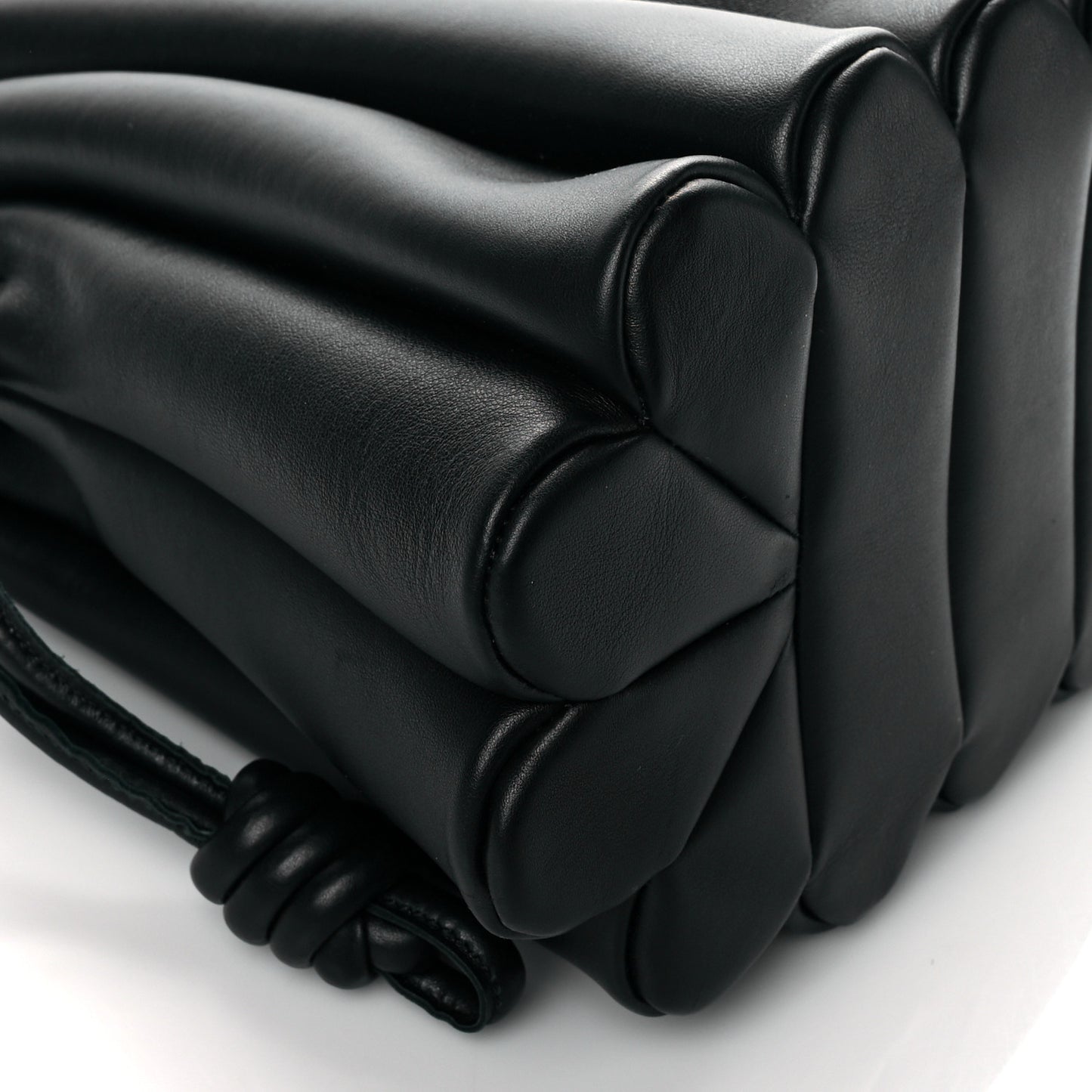 Calfskin Ondas Flamenco Knot Bag Black