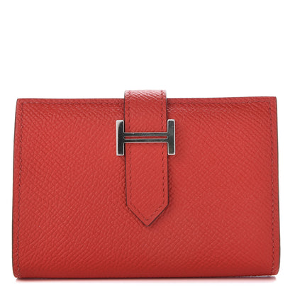 Hermes Epsom Mini Bearn Wallet Rouge De Coeur 1 of 7