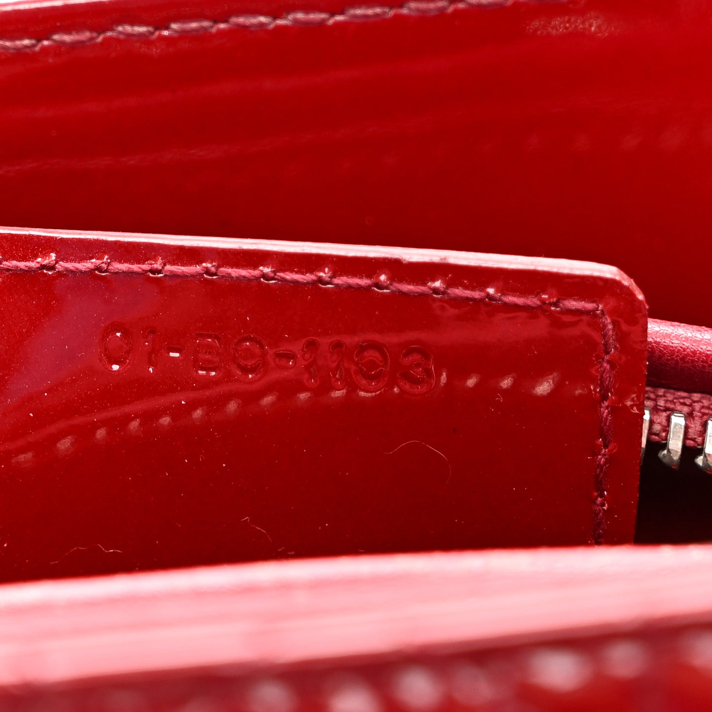 Patent Cannage Medium Lady Dior Red