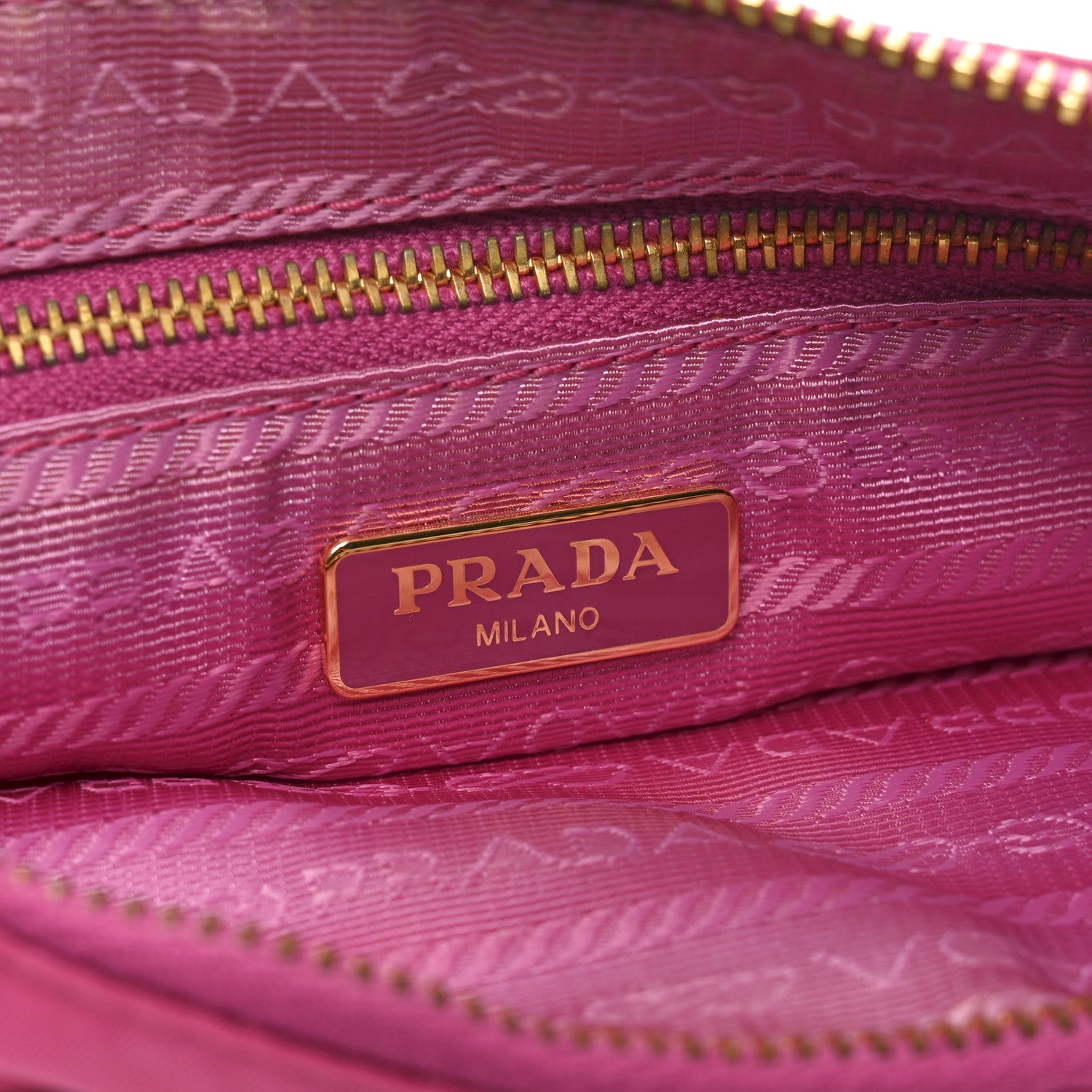 Prada Tessuto Nylon Saffiano Wristlet Fuxia 6 of 6