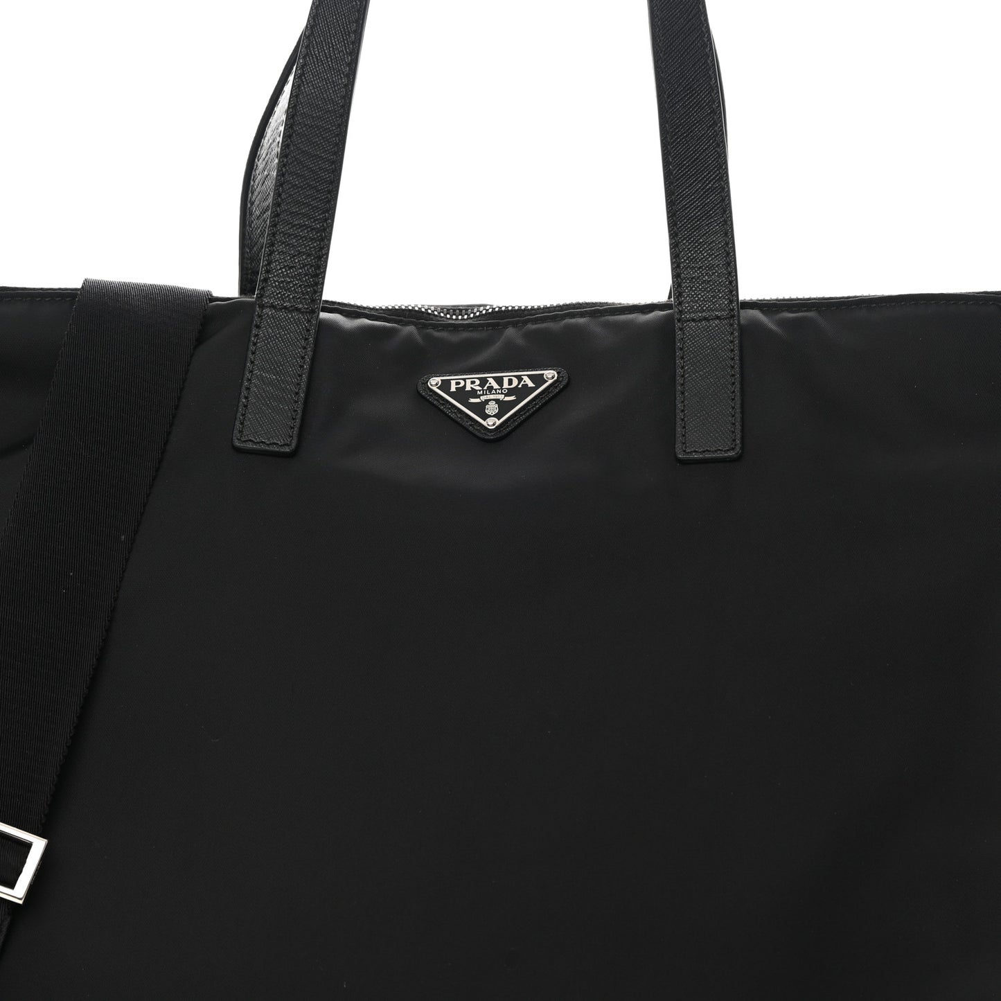 Re-Nylon Saffiano Tote Black