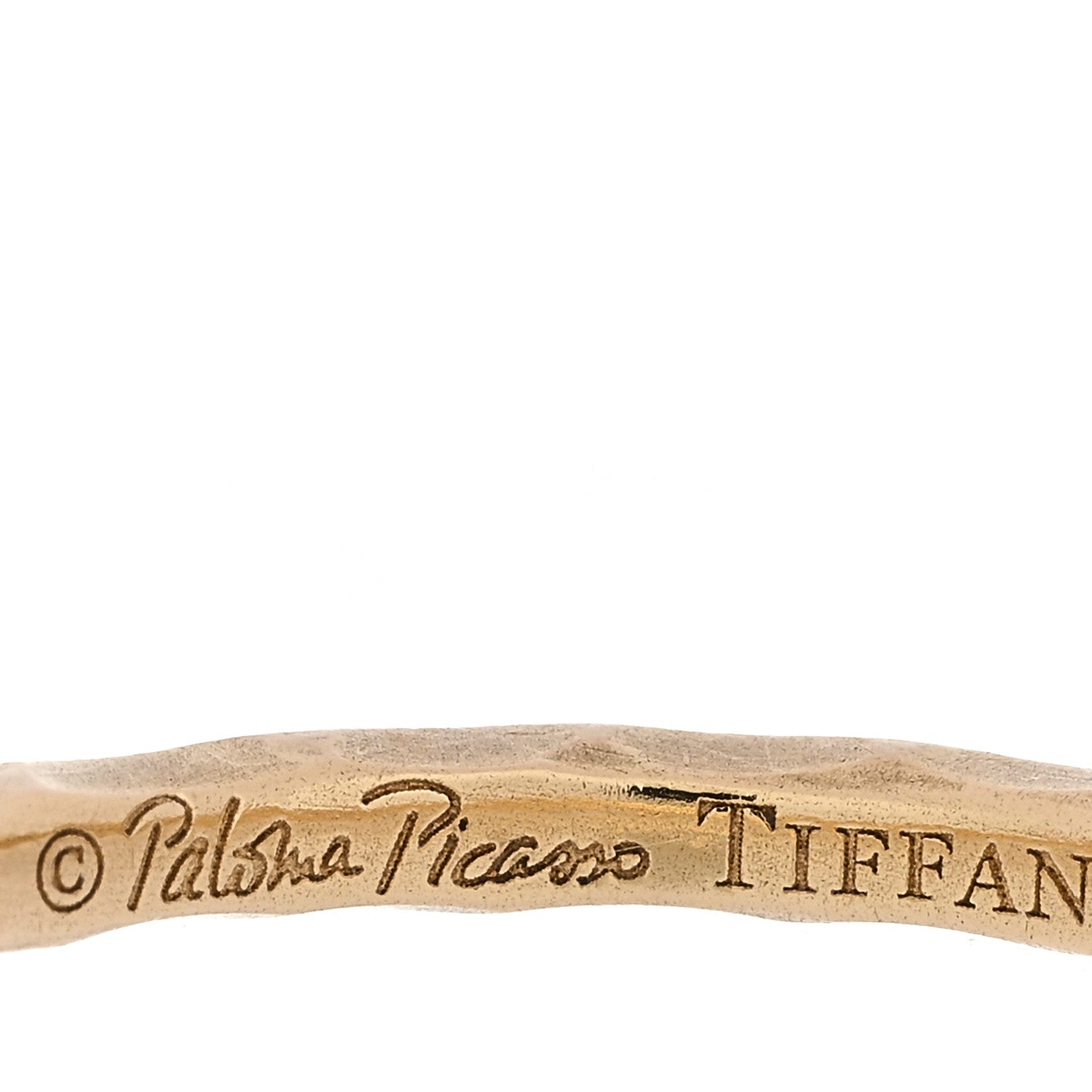 Tiffany 18K Yellow Gold Paloma Picasso Hammered Ring 54 7 5 of 5