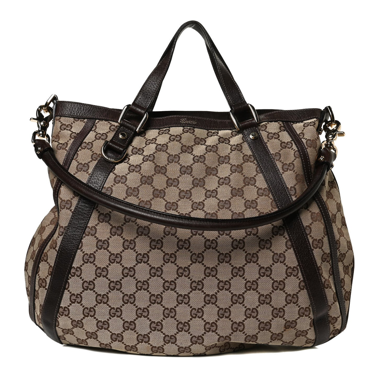 Monogram Medium Abbey Convertible Tote Dark Brown