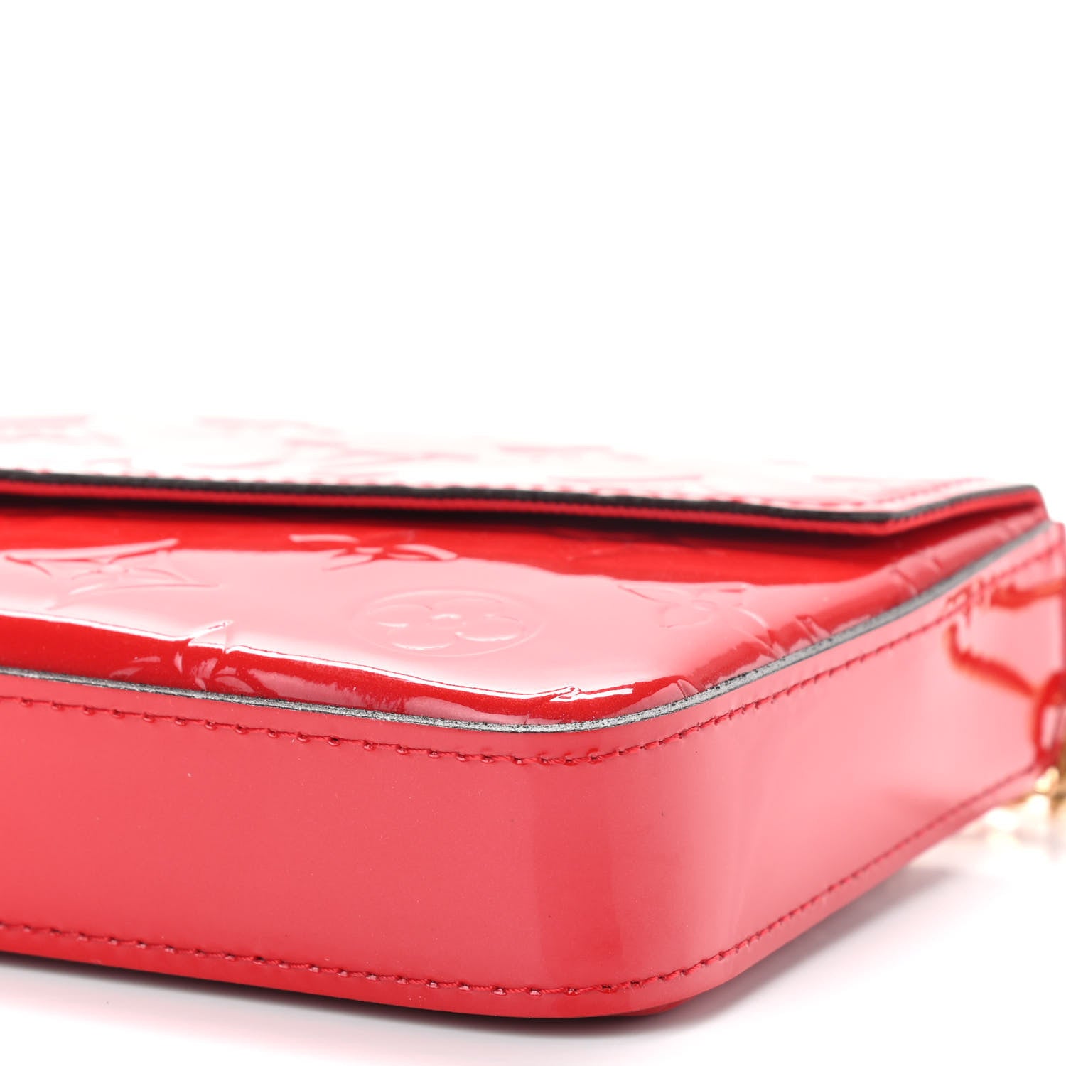 Louis Vuitton Vernis Felicie Pochette Chain Wallet Cherry 9 of 9