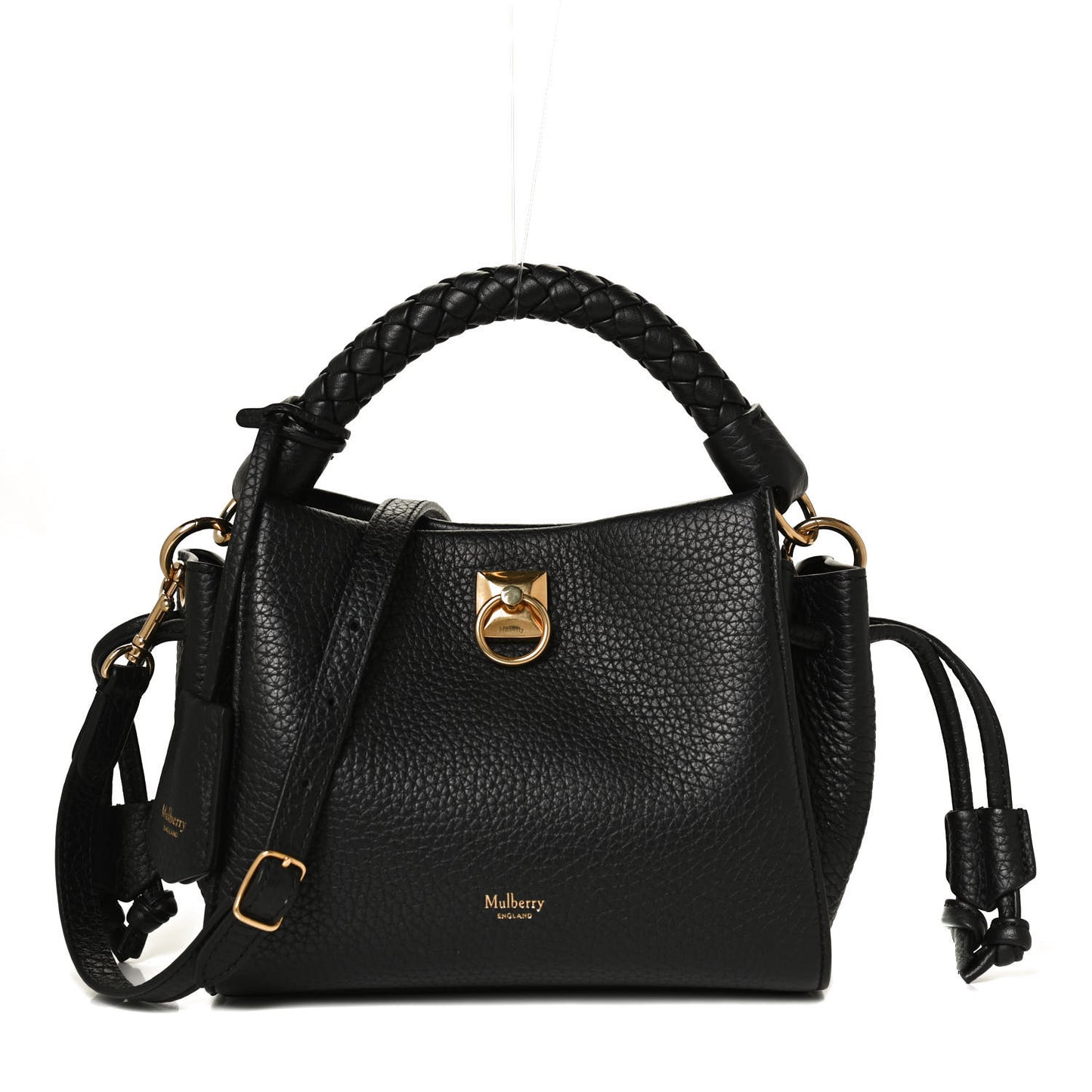 Heavy Grain Small Iris Tote Black